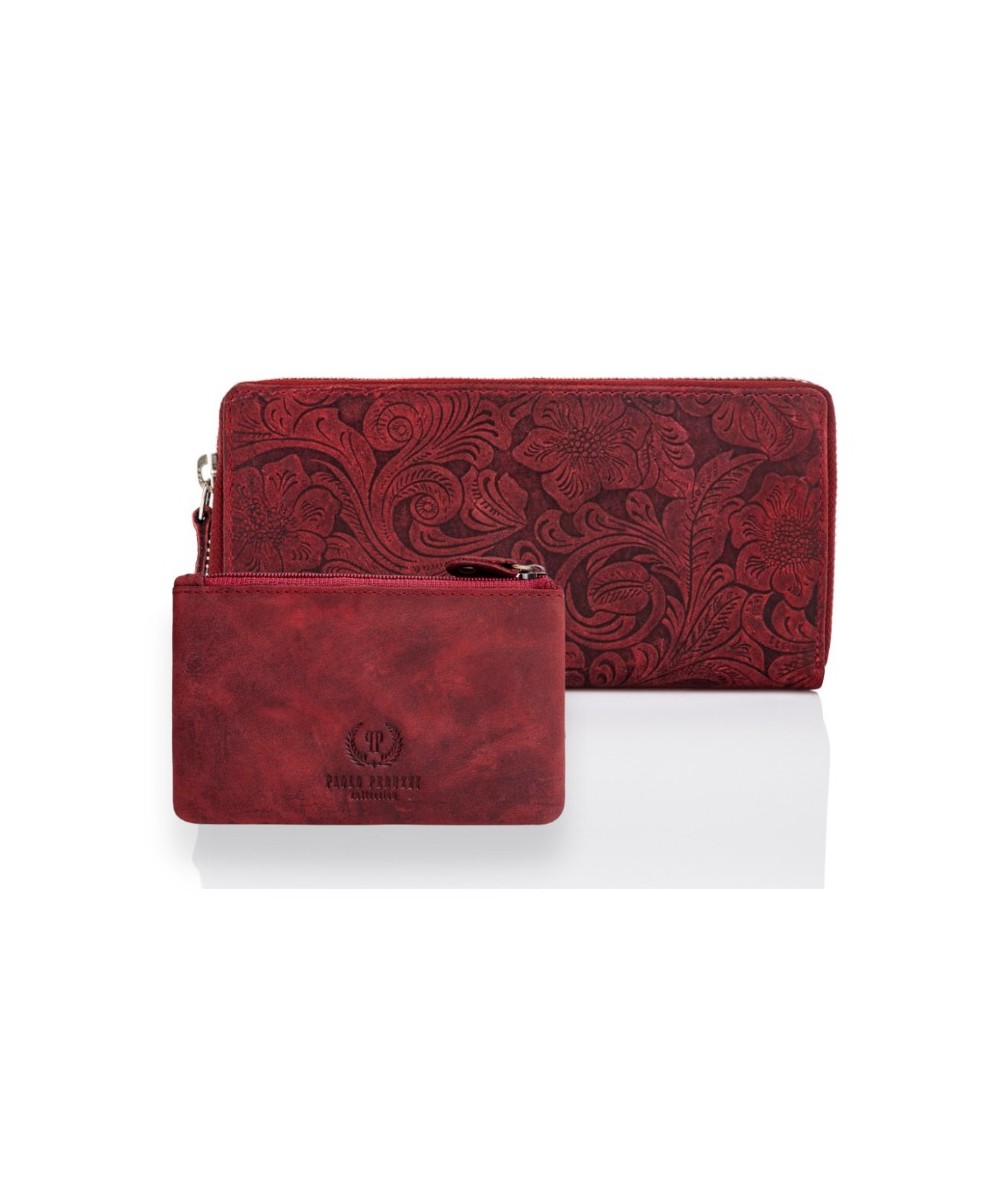 PAOLO PERUZZI Dámska peňaženka + puzdro ZUP-38-RD | červená