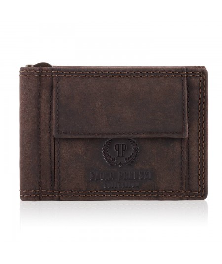 PAOLO PERUZZI Pánska kožená peňaženka R-01-BR | hnedá