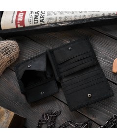PAOLO PERUZZI Pánska kožená peňaženka R-01-BL | čierna