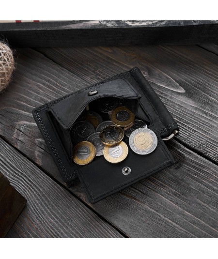 PAOLO PERUZZI Pánska kožená peňaženka R-01-BL | čierna